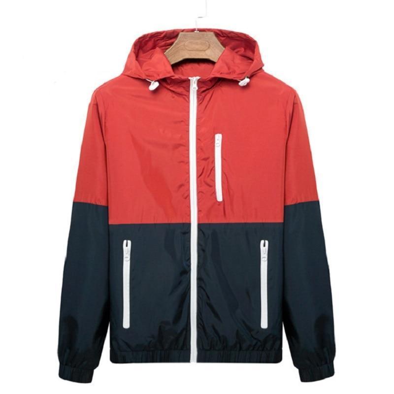 Hommes de coupe-vent veste légère d'automne printanière décontractée