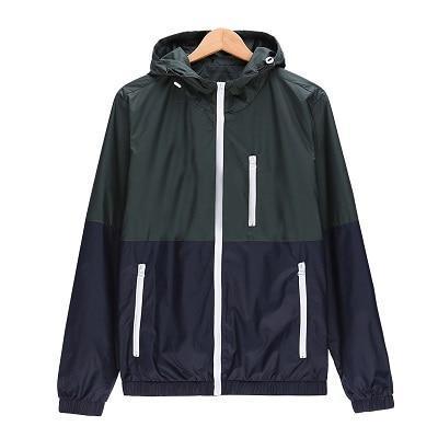 Hommes de coupe-vent veste légère d'automne printanière décontractée
