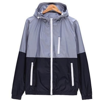 Hommes de coupe-vent veste légère d'automne printanière décontractée