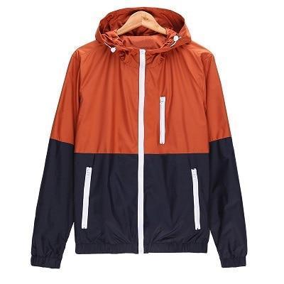 Hommes de coupe-vent veste légère d'automne printanière décontractée