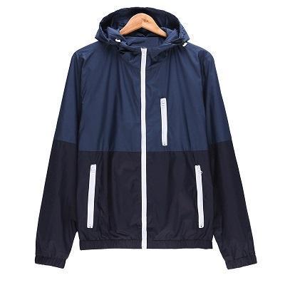 Hommes de coupe-vent veste légère d'automne printanière décontractée