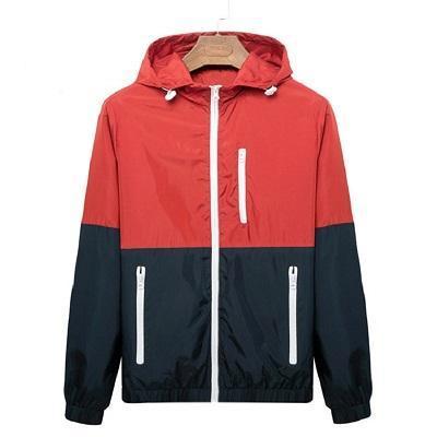 Hommes de coupe-vent veste légère d'automne printanière décontractée