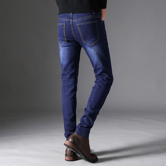 Spring summer men jeans slim feet casual pants