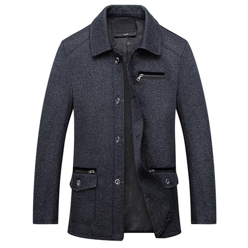 Men Classic Button Jacket For Spring Autumn