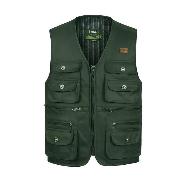 Motorcycle Casual Vest Male Multi-Pocket Tactical Fashion