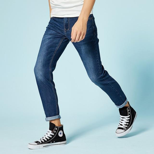 jeans for mens slim fit pants classic jeans male