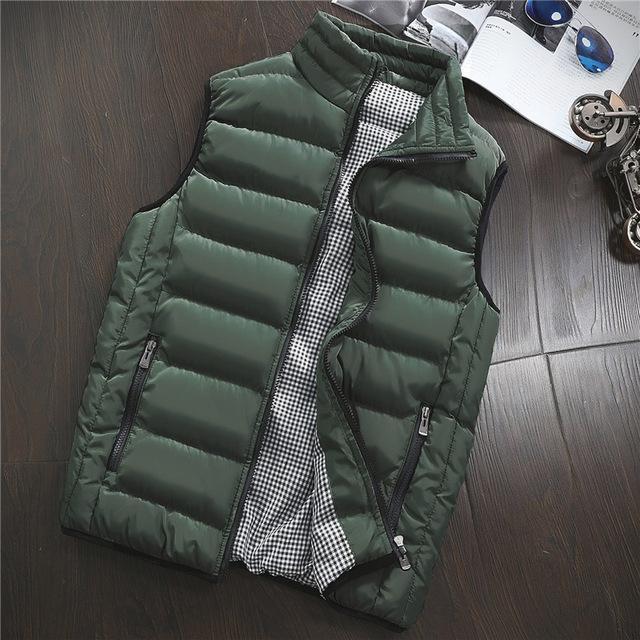 Vest Men New Stylish Spring Autumn Warm Sleeveless Jacket