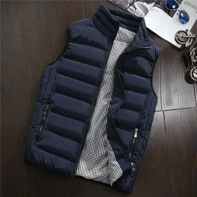 Vest Men New Stylish Spring Autumn Warm Sleeveless Jacket