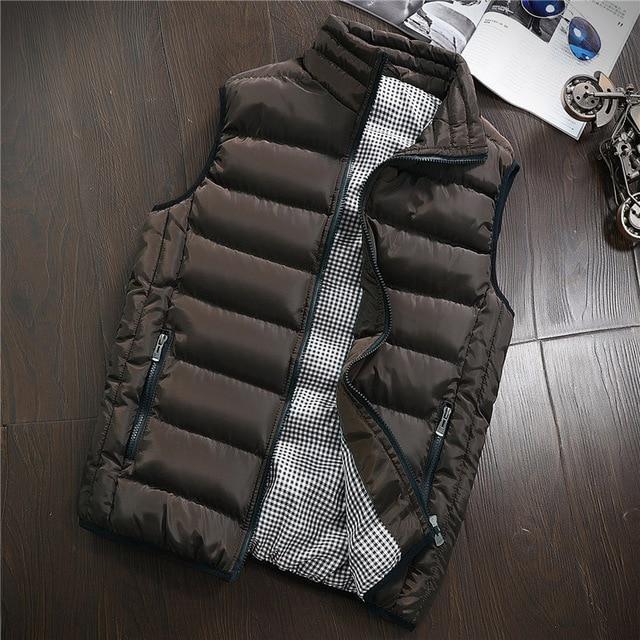 Vest Men New Stylish Spring Autumn Warm Sleeveless Jacket