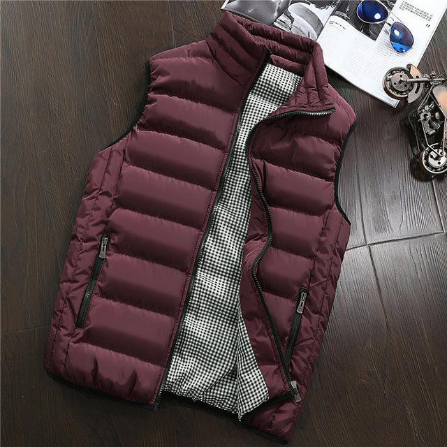 Vest Men New Stylish Spring Autumn Warm Sleeveless Jacket