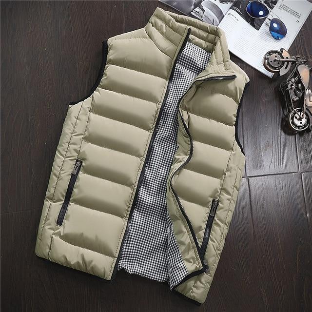 Vest Men New Stylish Spring Autumn Warm Sleeveless Jacket