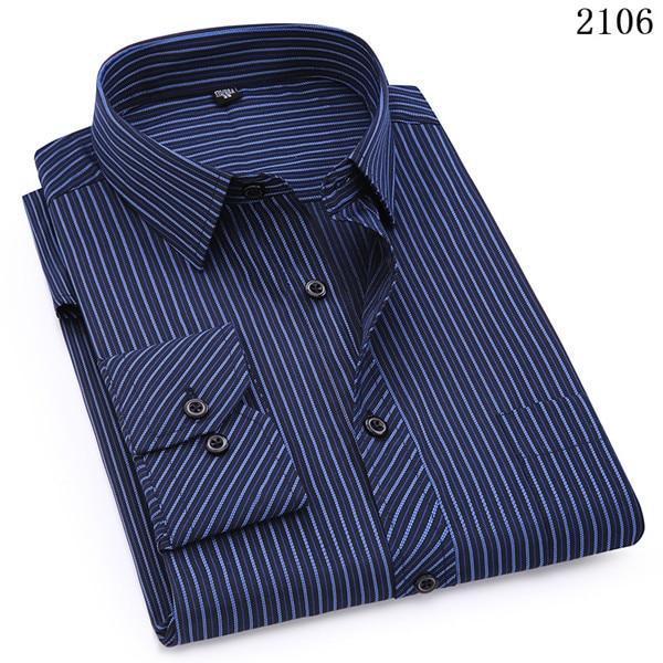 Mens Business Casual Long Sleeved Shirt Classic