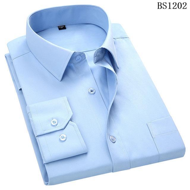 Mens Business Casual Long Sleeved Shirt Classic