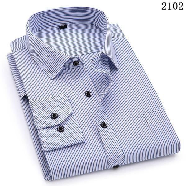 Mens Business Casual Long Sleeved Shirt Classic