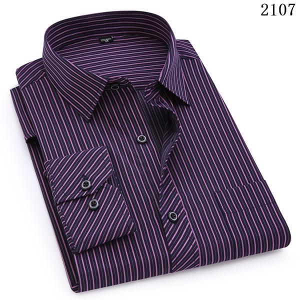 Mens Business Casual Long Sleeved Shirt Classic