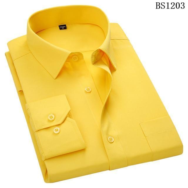 Mens Business Casual Long Sleeved Shirt Classic