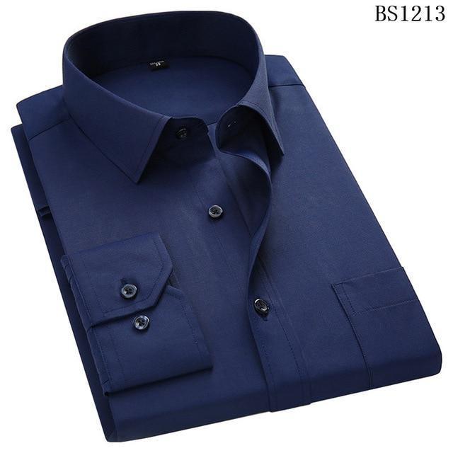 Mens Business Casual Long Sleeved Shirt Classic