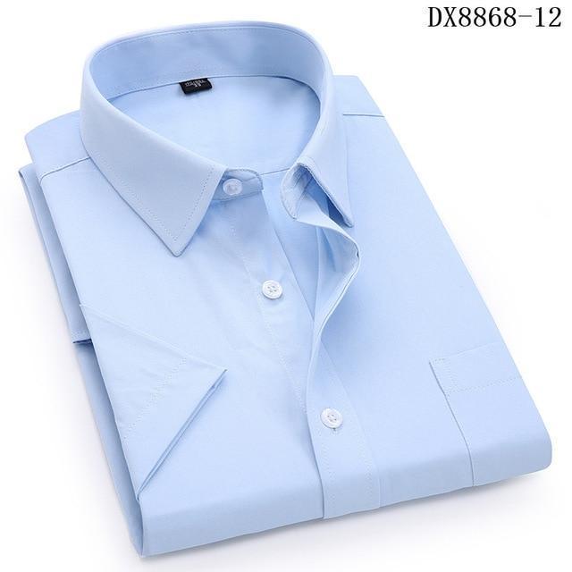 Men's Casual Dress Short Sleeved Shirt