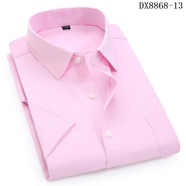 Men's Casual Dress Short Sleeved Shirt