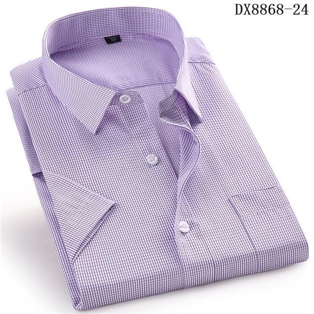 Men's Casual Dress Short Sleeved Shirt